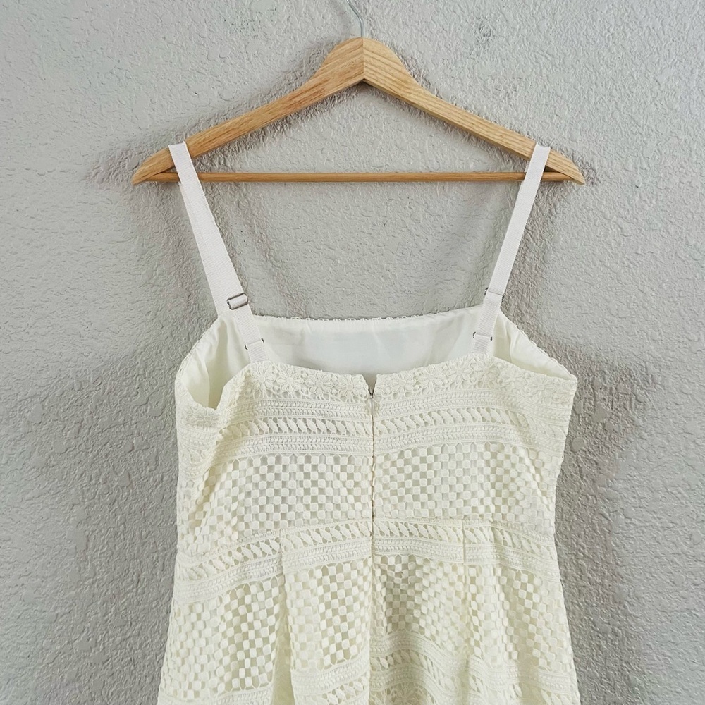 J. Crew Geometric Lace Midi Dress in Ivory NWT - Picture 4 of 14
